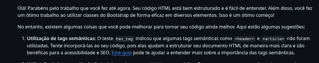 Feedback por Inteligência Artificial